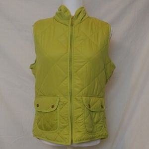 New Directions Weekend Yellow Green Puffer Vest